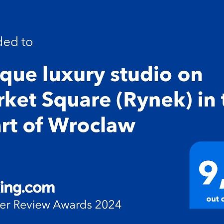Unique Luxury Studio On Market Square Apartamento Wrocław Exterior foto